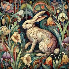 Схема вышивки «зайка»