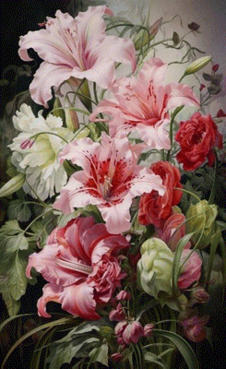 цветы - лилии, букет, цветы - предпросмотр