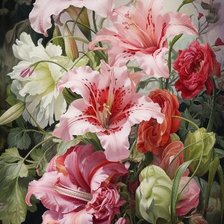 Схема вышивки «цветы»