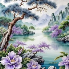 Схема вышивки «живопись»