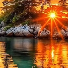 Схема вышивки «Лето. Оранжевое солнце»