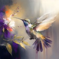 Схема вышивки «Колибри»