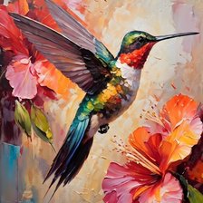 Схема вышивки «Колибри»