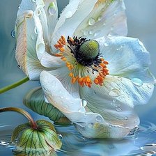 Схема вышивки «Белый мак»