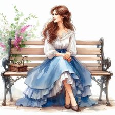 Схема вышивки «Прогулка»