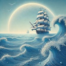 Схема вышивки «пейзаж»