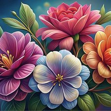 Схема вышивки «цветы»