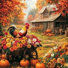 Схема вышивки «краски осени»