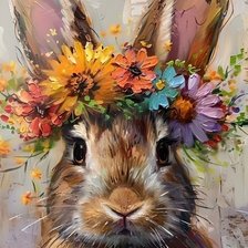 Схема вышивки «заяц»