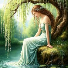 Схема вышивки «Над рекой»