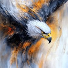 Схема вышивки «Белоголовый орлан. Акварель»