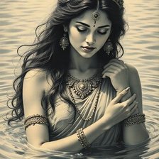 Схема вышивки «Великие  воды Ганга...»