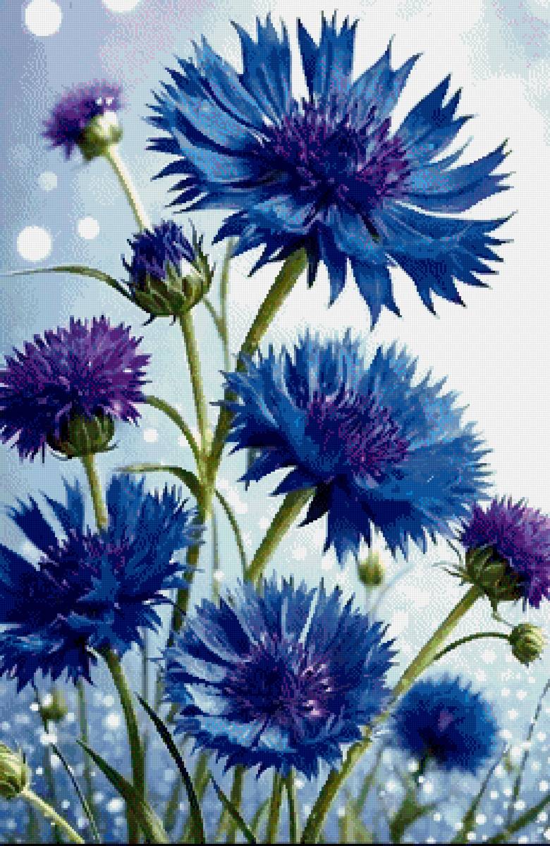 Васильки - цветы - предпросмотр