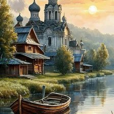 Схема вышивки «Река»