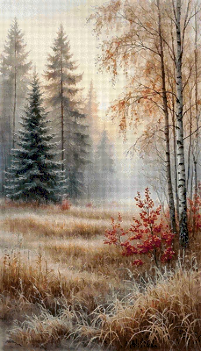 Пейзаж опушка - пейзаж - предпросмотр