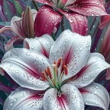 Схема вышивки «Лилии»