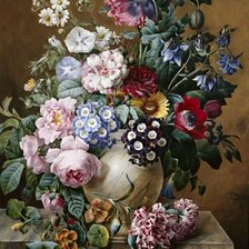 Схема вышивки «Ваза с цветами»