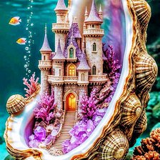 Схема вышивки «Замок русалочки»