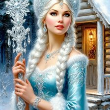 Схема вышивки «Снегурочка»