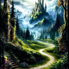 Схема вышивки «Лес»