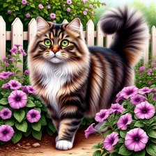 Схема вышивки «кошки»