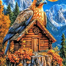 Схема вышивки «Горы»