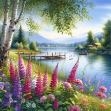 Схема вышивки «Пейзаж»