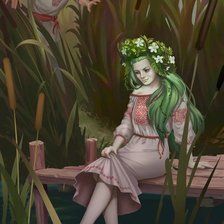 Схема вышивки «Славянская русалка»