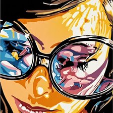 Схема вышивки «Девушка»