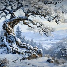 Схема вышивки «Зимнее утро»