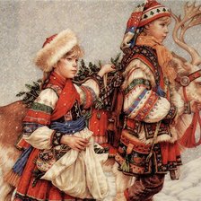 Схема вышивки «Christmas children»