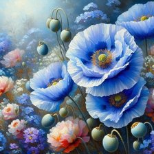 Схема вышивки «маки»