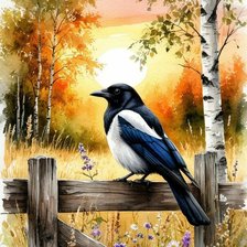 Схема вышивки «в лучах заката»