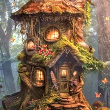 Схема вышивки «Лес»