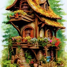 Схема вышивки «Лес»