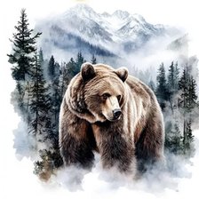 Схема вышивки «хозяин тайги»