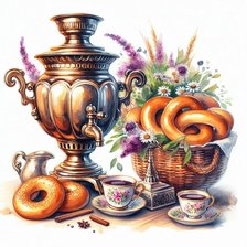 Схема вышивки «приглашение на чай»