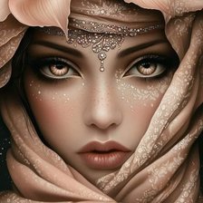 Схема вышивки «Девушка»