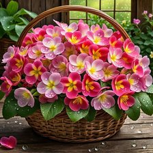 Цветы в корзине