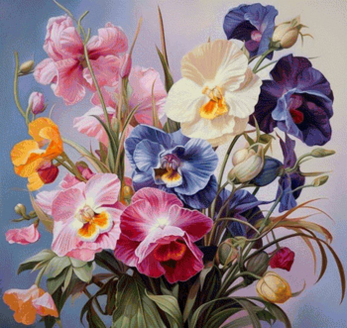 Летний букет - цветы - предпросмотр