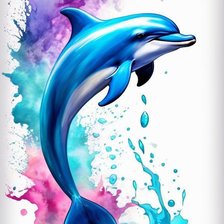 Схема вышивки «Дельфин»
