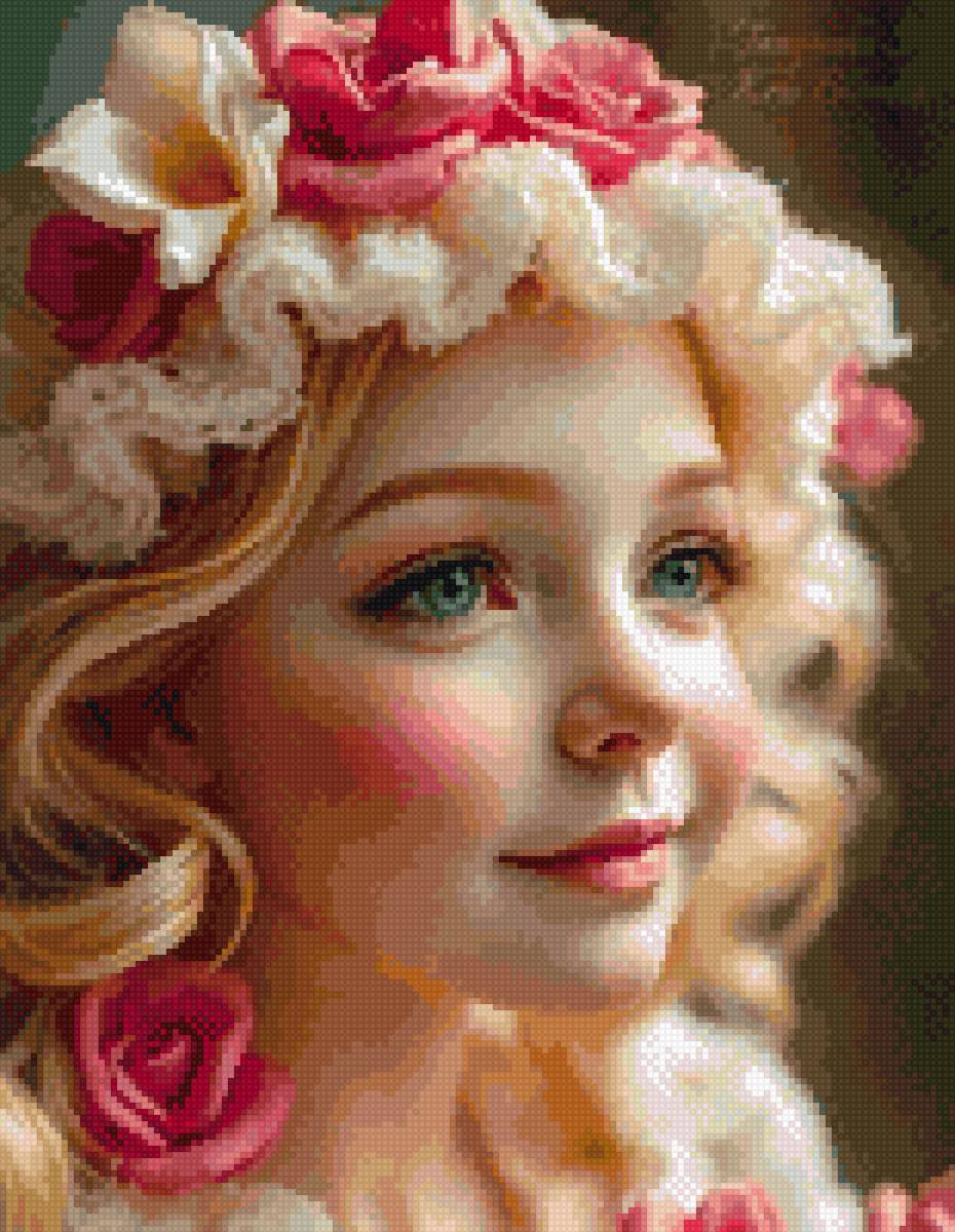 Нежность - кудри, улыбка, девочка - предпросмотр