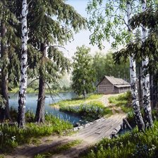 Схема вышивки «Домик лесника»