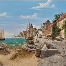 Схема вышивки «Портовый город»