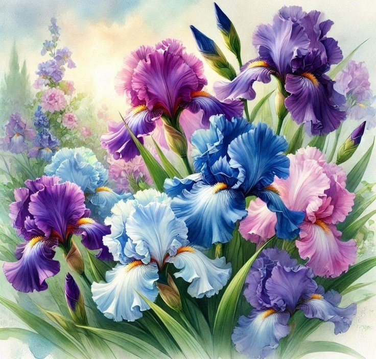 Ирисы - цветы - оригинал