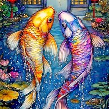 Схема вышивки «рыбки»