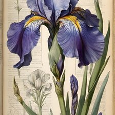 Схема вышивки «королевский ирис»