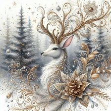 Схема вышивки «winter reindeer»