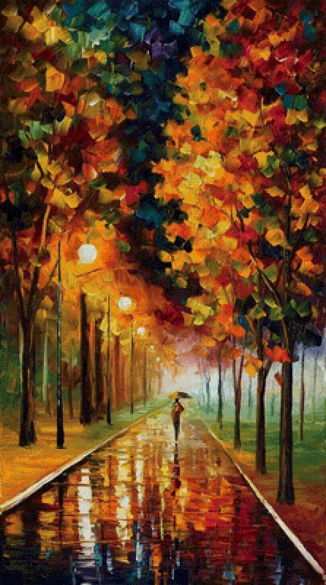 Осень. Леонид Афремов - русские художники - предпросмотр