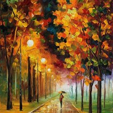 Схема вышивки «Осень. Леонид Афремов»